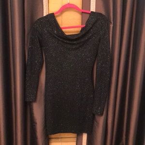 long sleeve off the shoulder dress